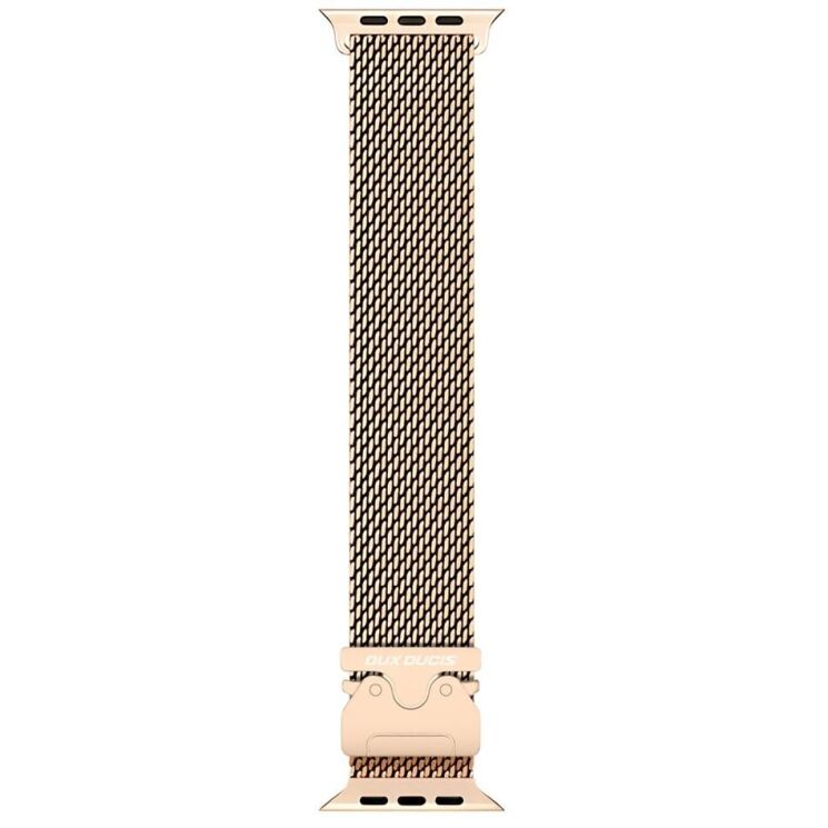 Ремешок DUX DUCIS Milanese Air Series для Apple Watch 46 / 45 / 44 / SE 44 / 42 (Series 1-3) / Ultra / Ultra 2 - Rose Gold: фото 3 из 12