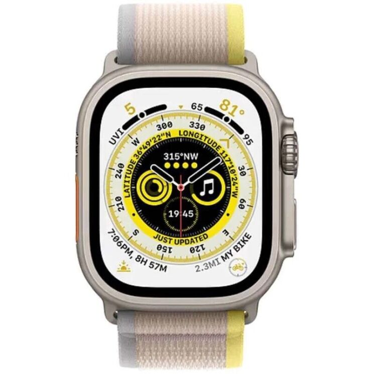 Ремінець Hoco WA14 для Apple Watch 42 (Series 10) / 41 / 40 / SE 40 / 38 - Yellow / White: фото 3 з 7