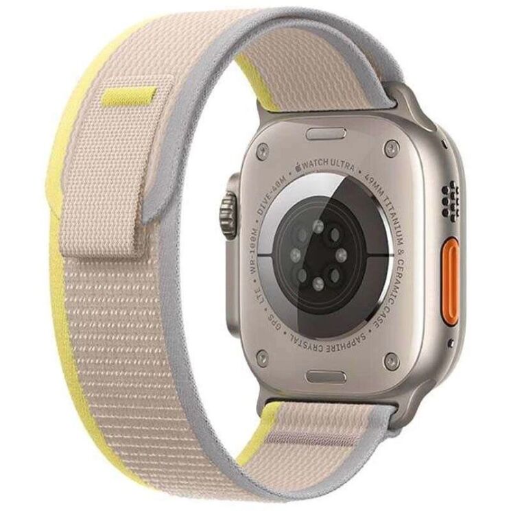 Ремінець Hoco WA14 для Apple Watch 42 (Series 10) / 41 / 40 / SE 40 / 38 - Yellow / White: фото 1 з 7