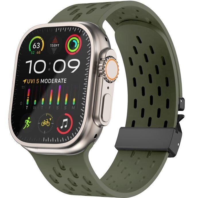Ремешок KALEBOL Astra Strap для Apple Watch 46 / 45 / 44 / SE 44 / 42 (Series 1-3) / Ultra / Ultra 2 - Army Green: фото 3 из 9