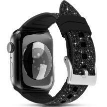 Ремінець KINGXBAR Glitter Series для Apple Watch 42 / 44 / SE 44 / 45 / Ultra / Ultra 2 (49mm) - Black: фото 1 з 8