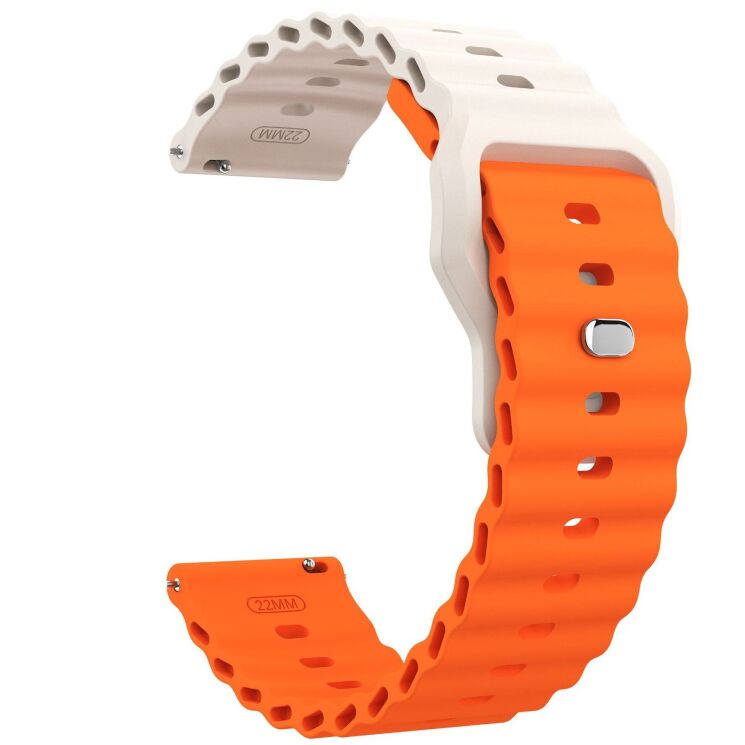 Ремінець Reframe Ocean Strap для годинників з шириною кріплення 22 мм - Starlight / Orange: фото 3 з 5