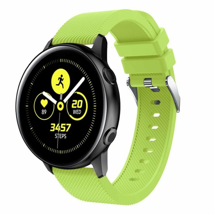 Ремінець UniCase Twill Texture для Samsung Watch Active / Active 2 40mm / Active 2 44mm - Green: фото 2 з 5