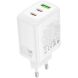 Сетевое зарядное устройство BOROFONE BN32 65W (2Type-C + USB) - White (995624W). Фото 6 из 9