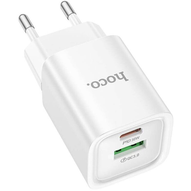 Сетевое зарядное устройство Hoco C149A PD30W + QC3.0 - White: фото 4 из 7