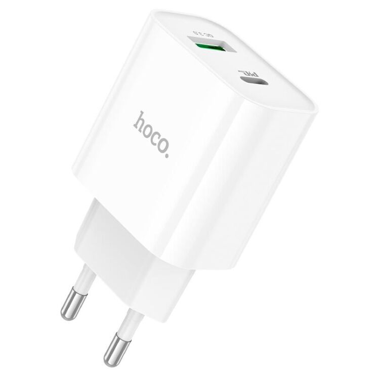 Сетевое зарядное устройство Hoco C80A Plus Rapido PD20W+QC3.0 - White: фото 3 из 8