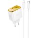 Сетевое зарядное устройство Hoco CS42A PD30W + QC3.0 + кабель Type-C to Lightning - White (960144W). Фото 2 из 7
