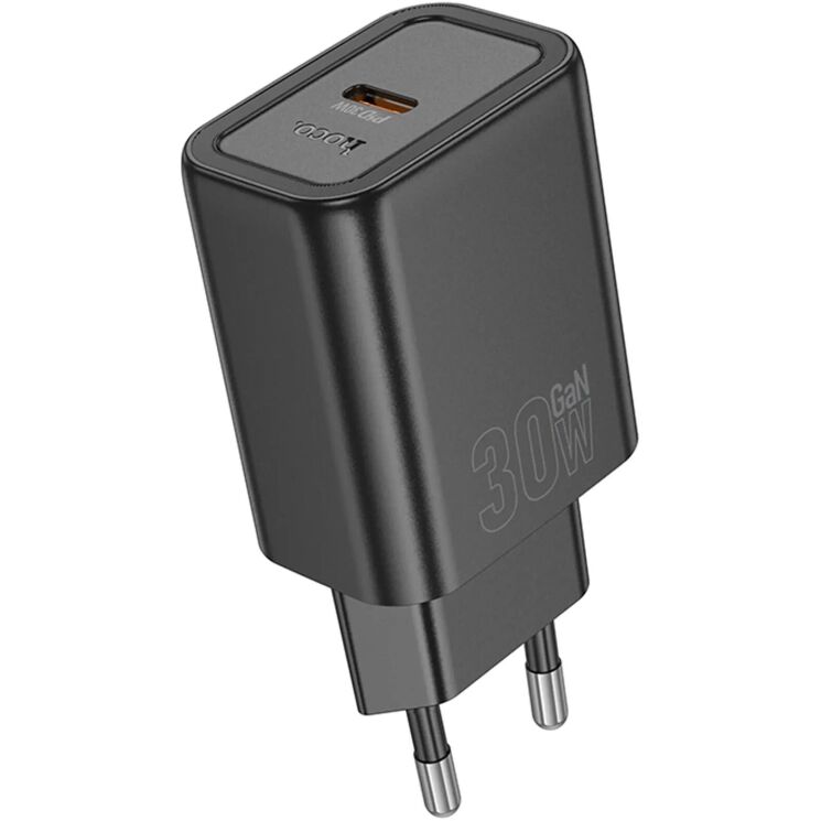 Мережевий зарядний пристрій Hoco N62 PD30W (Type-C) - Black: фото 2 з 5