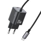 Сетевое зарядное устройство USAMS US-CC261 GaN 20W (Type-C) + кабель Type-C - Black: фото 1 из 16