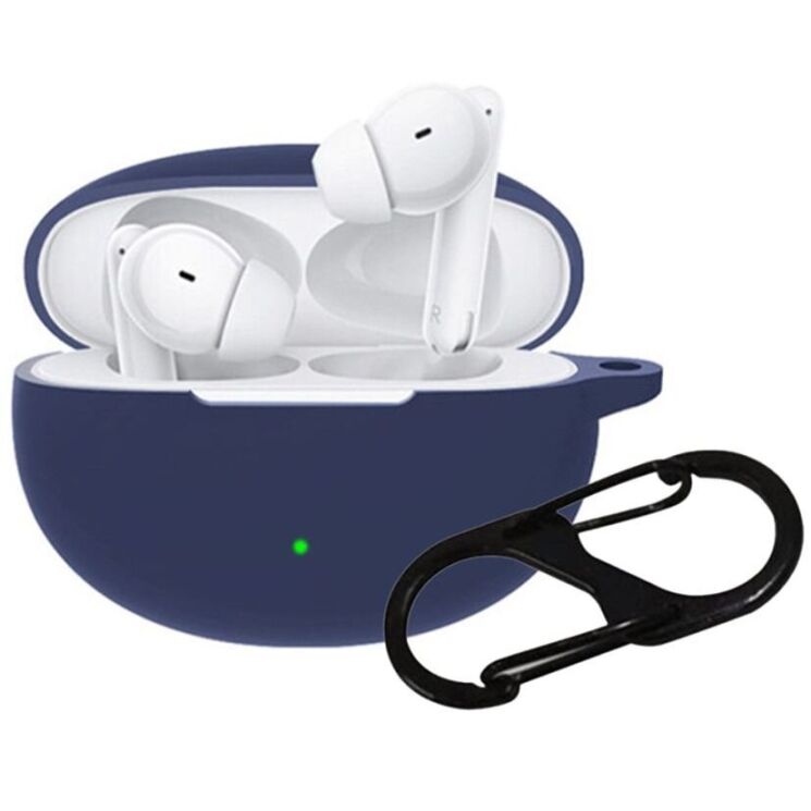 Силіконовий чохол Deexe Silicone Cover для OPPO Enco Air 3 Pro - Dark Blue: фото 1 з 5