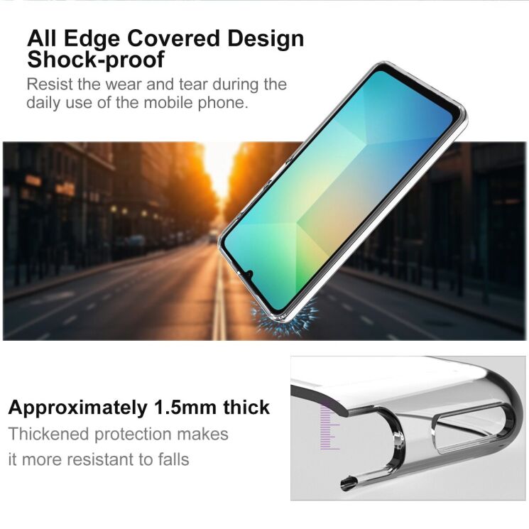 Силиконовый чехол IMAK UX-10 Series для Samsung Galaxy A17 (A175) - Transparent: фото 4 из 7