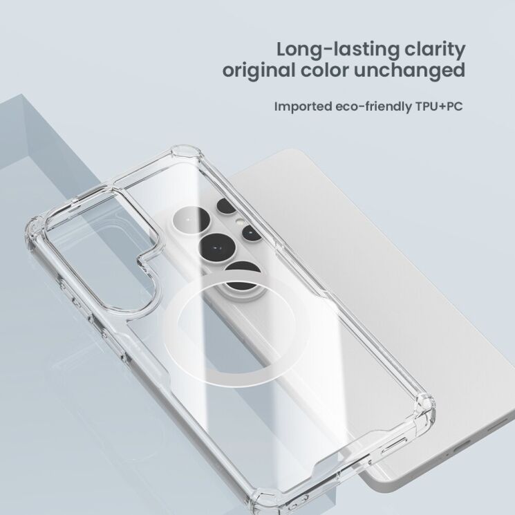 Силиконовый чехол NILLKIN Nature TPU Pro Magnetic для Samsung Galaxy S26 Ultra - Transparent: фото 8 из 17