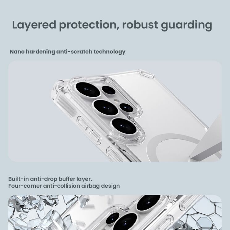 Силиконовый чехол NILLKIN Nature TPU Pro Magnetic для Samsung Galaxy S26 Ultra - Transparent: фото 10 из 17