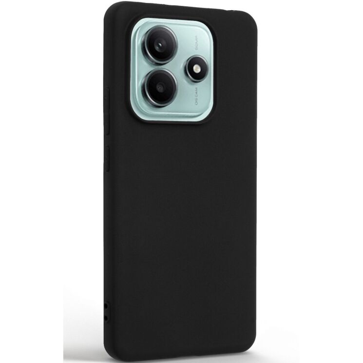 Силиконовый (TPU) чехол ArmorStandart Matte Slim Fit Camera Сoverage для Xiaomi Redmi Note 14 5G - Black: фото 2 из 5