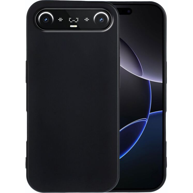 Силіконовий (TPU) чохол Deexe Matte Case для TECNO Camon Slim - Black: фото 1 з 7