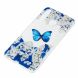 Силіконовий (TPU) чохол Deexe Pretty Glossy для Huawei P30 Lite - Blue Butterfly and Flower (226134G). Фото 3 з 5