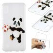 Силиконовый (TPU) чехол Deexe Pretty Glossy для Samsung Galaxy M10 (M105) - Panda Playing Football (215707D)