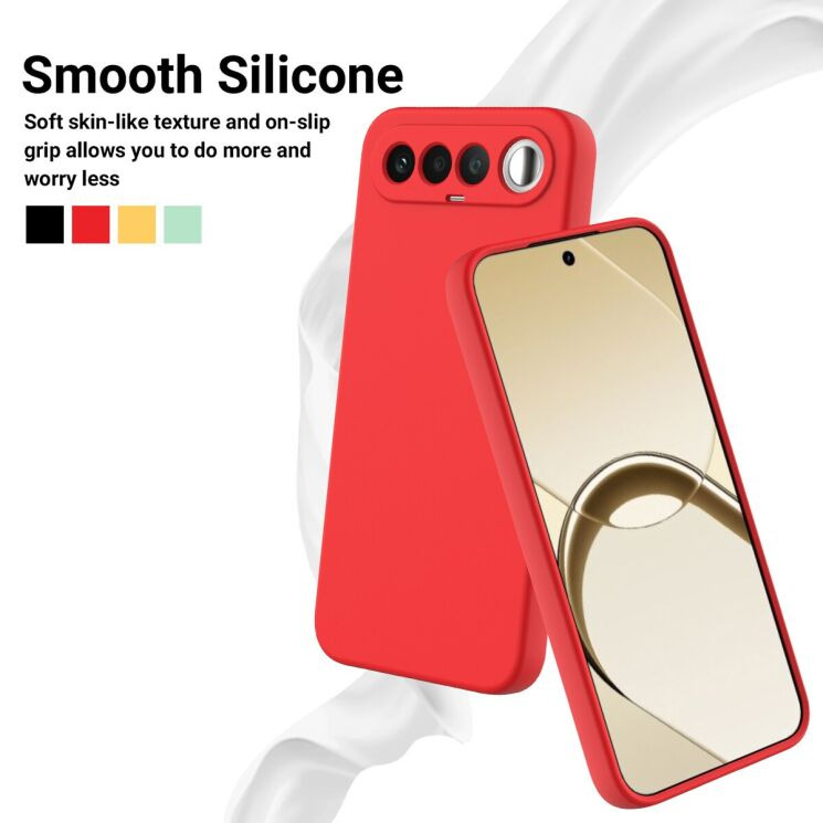 Силіконовий (TPU) чохол Deexe Silicone Case для Realme 16 - Red: фото 4 з 9