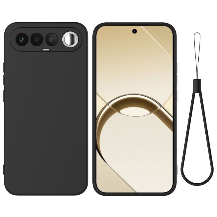 Силиконовый (TPU) чехол Deexe Silicone Case для Realme 16 - Black: фото 1 из 9