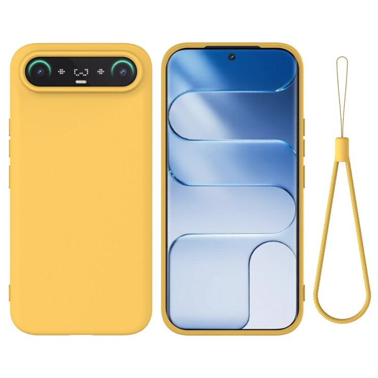 Силіконовий (TPU) чохол Deexe Silicone Case для TECNO Camon Slim - Yellow: фото 1 з 9
