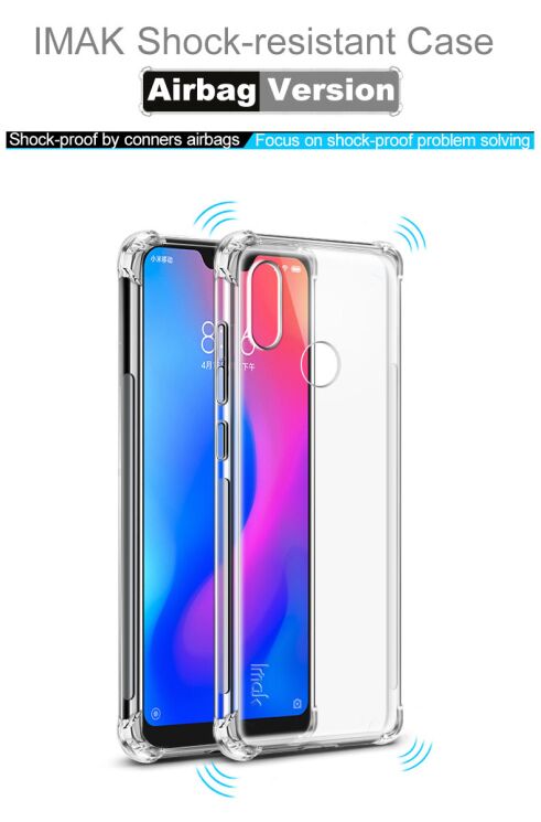 Силиконовый (TPU) чехол IMAK Airbag MAX для Xiaomi Redmi 6 Pro / Mi A2 Lite - Matte Black: фото 4 из 10