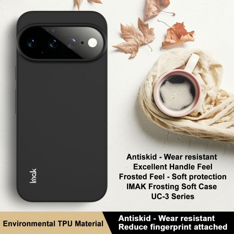 Силиконовый (TPU) чехол IMAK UC-3 Series для Google Pixel 11 / 11 Pro - Black: фото 3 из 7