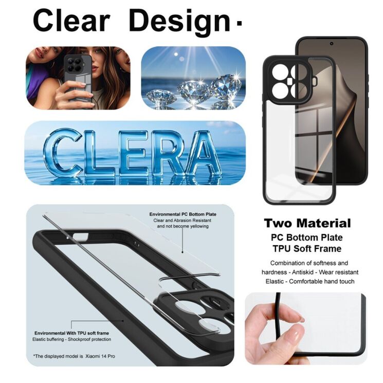 Силіконовий (TPU) чохол IMAK UX-9A Series для Xiaomi 15T Pro - Black: фото 10 з 11