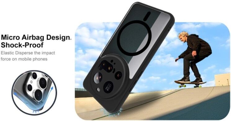 Силиконовый (TPU) чехол IMAK UX-9A Series with MagSafe для Xiaomi 15 Ultra - Black: фото 4 из 9