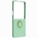 Силиконовый (TPU) чехол с кольцом Deexe Color Shell (FF) для Samsung Galaxy Flip 8 - Mint Green (423529MG). Фото 2 из 5