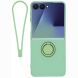 Силиконовый (TPU) чехол с кольцом Deexe Color Shell (FF) для Samsung Galaxy Flip 8 - Mint Green (423529MG). Фото 1 из 5