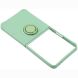 Силиконовый (TPU) чехол с кольцом Deexe Color Shell (FF) для Samsung Galaxy Flip 8 - Mint Green (423529MG). Фото 5 из 5