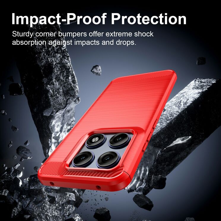 Силіконовий (TPU) чохол UniCase Carbon для Motorola Edge 70 Pro - Blue: фото 4 з 9