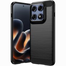 Силиконовый (TPU) чехол UniCase Carbon для Motorola Edge 70 Pro - Black: фото 1 из 9