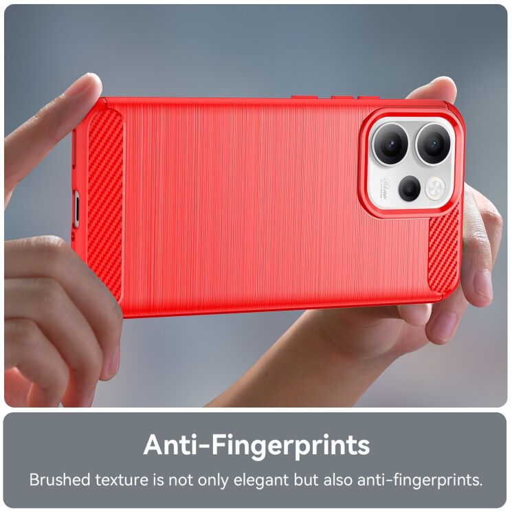 Силиконовый (TPU) чехол UniCase Carbon для OPPO Reno 15 F/FS - Black: фото 6 из 8