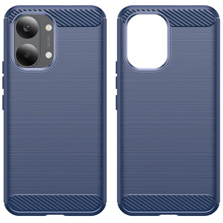 Силиконовый (TPU) чехол UniCase Carbon для Xiaomi Poco X8 Pro Max - Blue: фото 2 из 8