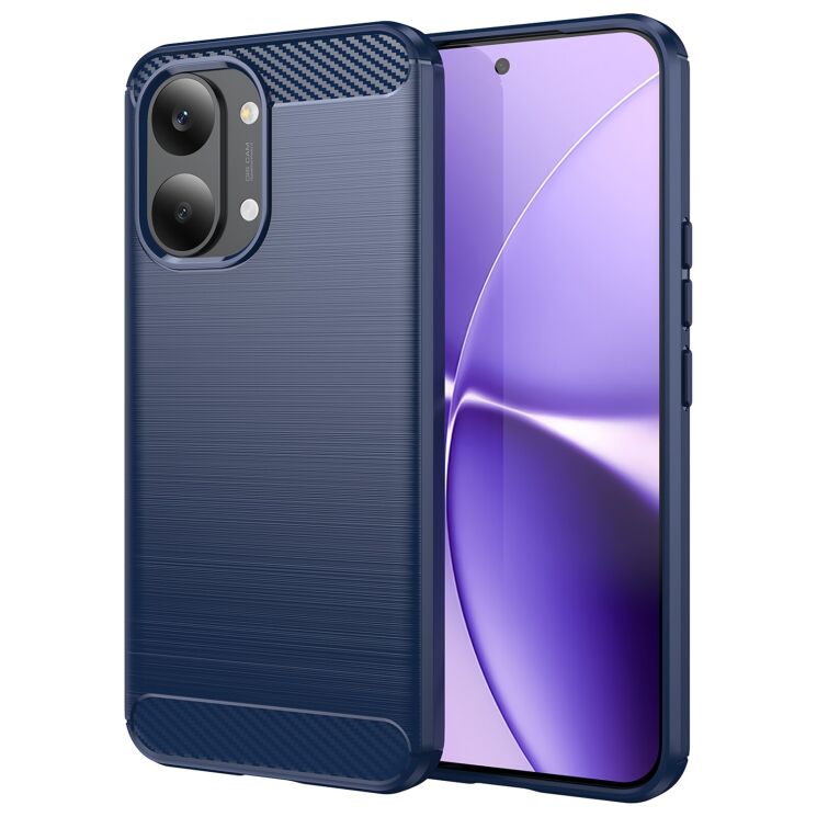 Силиконовый (TPU) чехол UniCase Carbon для Xiaomi Poco X8 Pro Max - Blue: фото 1 из 8