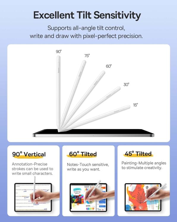 Стилус Baseus Smooth Writing 2 Series (SXBC080102) - White: фото 9 из 9