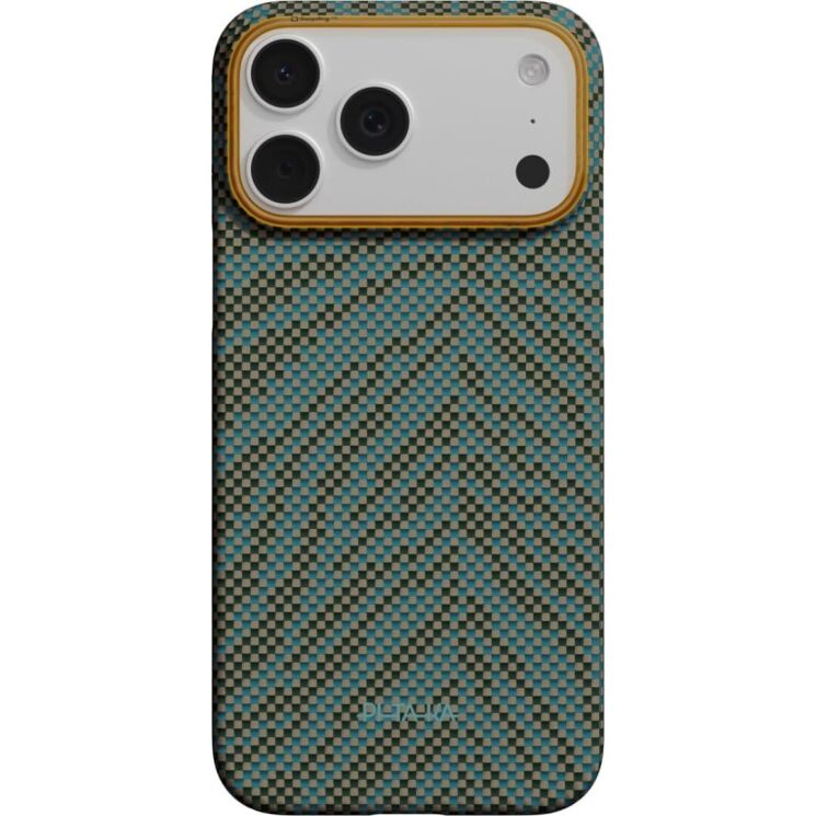 Ультратонкий чохол Pitaka Edge Case Breath of Veins для iPhone 17 Pro (BV1703P) - Dive Green: фото 1 з 13