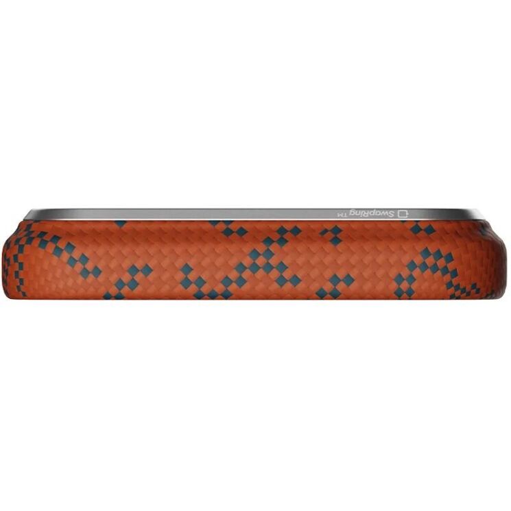 Ультратонкий чехол Pitaka Edge Case Monogram для iPhone 17 Pro (KI1703PTK) - Blue / Orange: фото 6 из 11