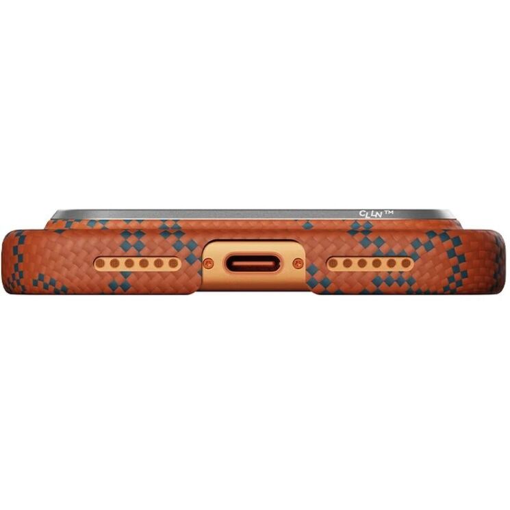 Ультратонкий чехол Pitaka Edge Case Monogram для iPhone 17 Pro (KI1703PTK) - Blue / Orange: фото 7 из 11