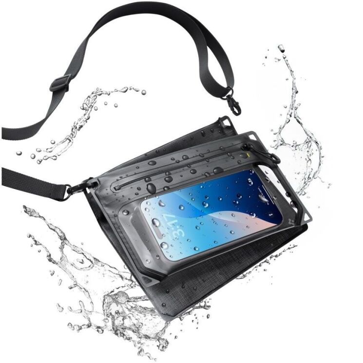 Влагозащитный чехол Spigen A640 Universal Waterproof Bag (AMP09746) - Black: фото 3 из 9