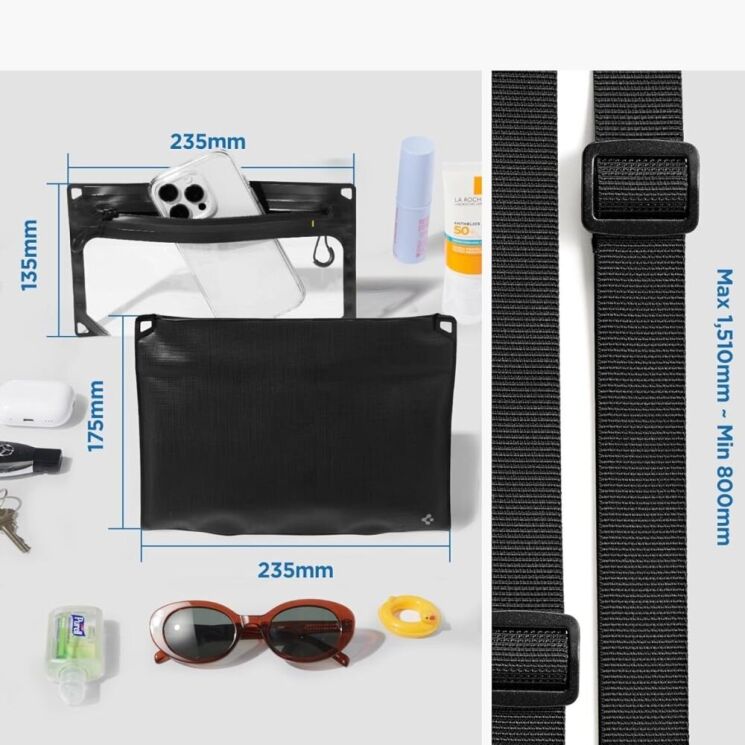 Влагозащитный чехол Spigen A640 Universal Waterproof Bag (AMP09746) - Black: фото 9 из 9