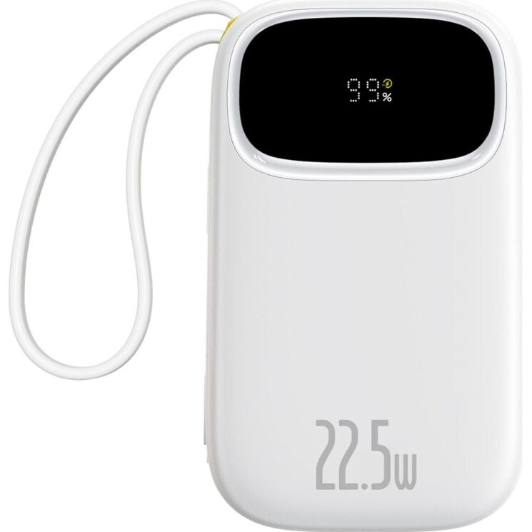 Внешний аккумулятор Baseus EnerFill FC31 22.5W (10000mAh) + кабель Type-C + Lightning (PPQD3) - White: фото 2 из 18