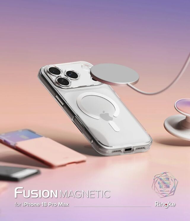 Защитный чехол Ringke Fusion Magnetic для iPhone 18 Pro Max (8800380461574) - Clear: фото 5 из 20