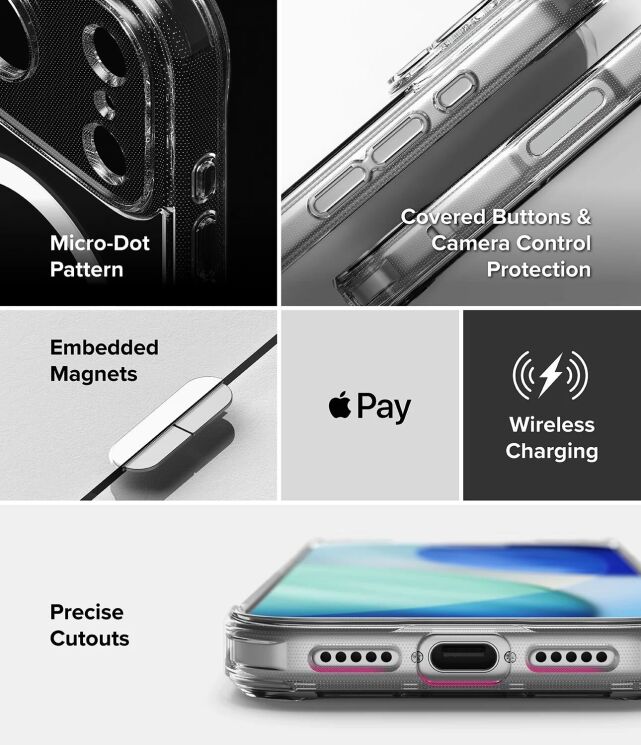 Защитный чехол Ringke Fusion Magnetic для iPhone 18 Pro Max (8800380461574) - Clear: фото 17 из 20