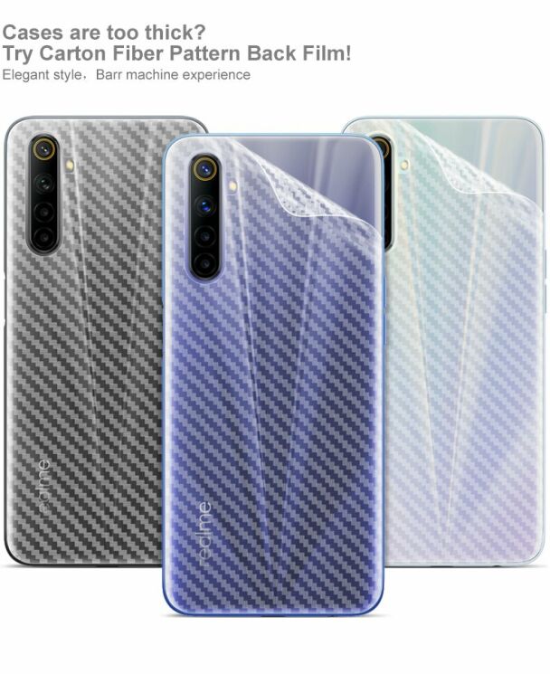 Защитная пленка на заднюю панель IMAK Carbon для Realme 6 / 6s: фото 10 из 12