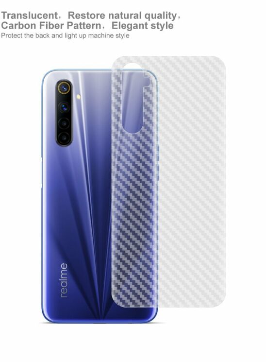 Защитная пленка на заднюю панель IMAK Carbon для Realme 6 / 6s: фото 7 из 12