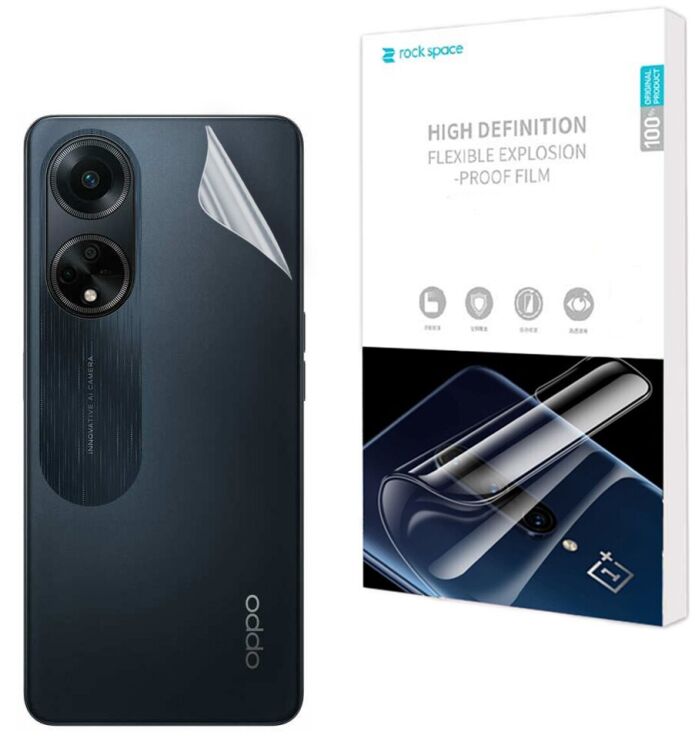 Захисна плівка на задню панель RockSpace Explosion-Proof SuperClear для OPPO A98: фото 1 з 9