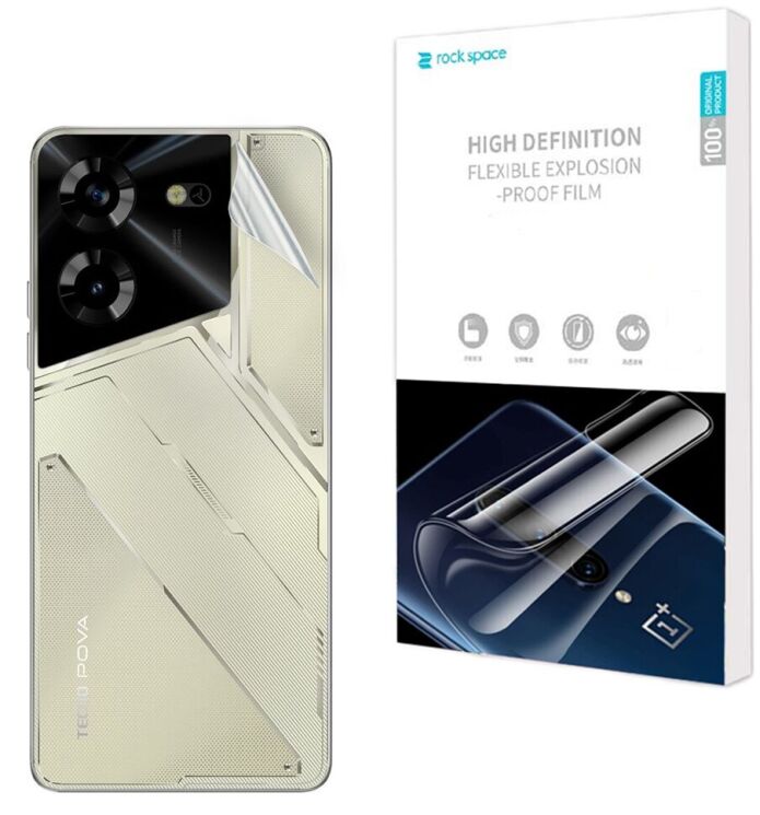 Захисна плівка на задню панель RockSpace Explosion-Proof SuperClear для TECNO Pova 5: фото 1 з 9