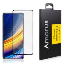 Защитное стекло AMORUS Full Glue Tempered Glass для Xiaomi Poco X3 GT / Redmi Note 10 Pro 5G - Black: фото 1 из 5